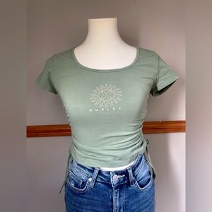 Hurley Crop Top Tee w/ Drawstrings
